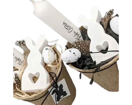 Figurine din gips "Doi iepuras" h12, 7 CM*