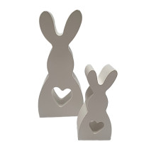 Figurine din gips "Doi iepuras" h12, 7 CM*