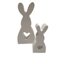Figurine din gips "Doi iepuras" h12, 7 CM*