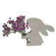 Гипсовая фигурка "Зайка с подставкой в лапках" h14 CM*9333