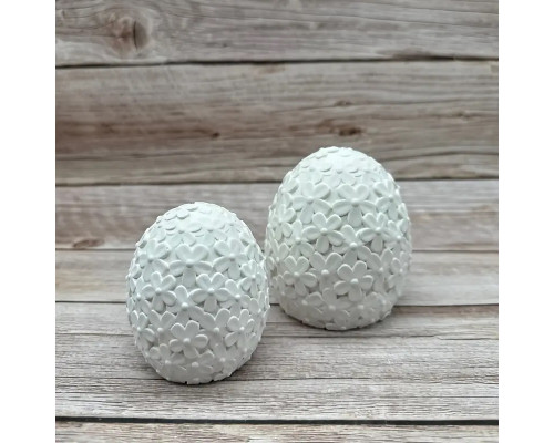 Гипсовая фигурка, яйцо с цветочным орнаментом, h7.5 CM*9258 Гипсовая фигурка, яйцо с цветочным орнаментом, h7.5 CM*9258
