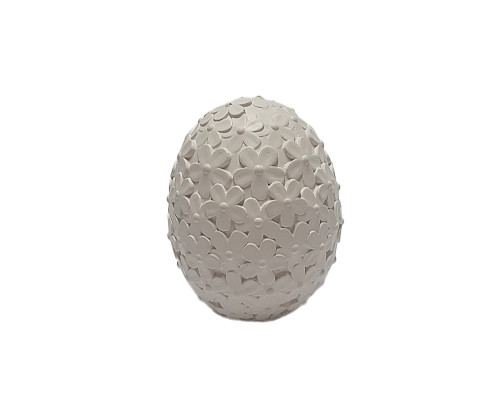 Figurina din gips, ou cu ornament floral, h7.5 CM*9258 Figurina din gips, ou cu ornament floral, h7.5 CM*9258