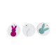 Figurina din gips, pandativ pashal rotund, 3 piese, d-5cm. CM*