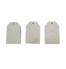 Гипсовая фигурка, пасхальная подвеска прямоугольная , 3 детали, h5,5 CM*