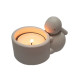 Figurina din gips suport p/u luminare "Iepuras cu ghiveci" h5 CM*6580