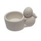 Figurina din gips suport p/u luminare "Iepuras cu ghiveci" h5 CM*6580