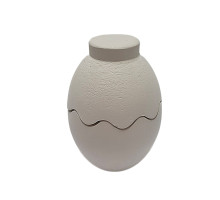 Figurina din gips borcanas cu capac "Ou" 2 piese, h9 CM*9498