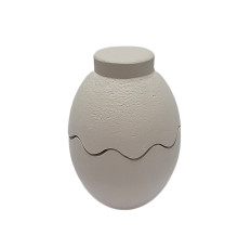 Гипсовая фигурка баночка с крышкой "Яйцо" 2 детали, h9 CM*9498