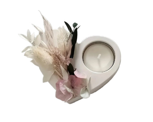 Figurina din gips suport p/u luminare "Inima" 7*10.5*4.5см. CM*7456 Figurina din gips suport p/u luminare "Inima" 7*10.5*4.5см. CM*7456