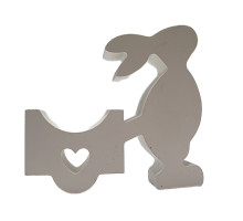 Figurinа din gips "Iepuras cu roaba, mare" h 11cm, CM* Figurinа din gips "Iepuras cu roaba, mare" h 11cm, CM*