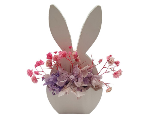 Гипсовая фигурка подставка "Зайчик с поднятыми ушками", h 12cm, CM*