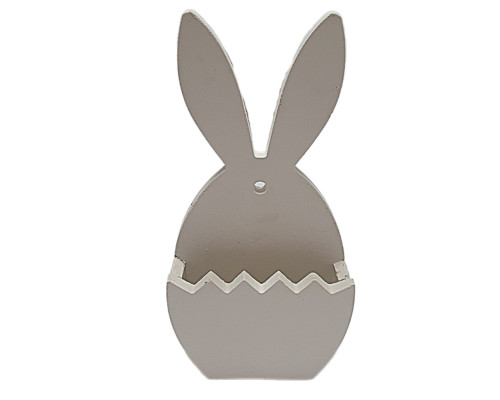 Гипсовая фигурка подставка "Зайчик с поднятыми ушками", h 12cm, CM*