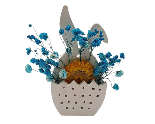 Гипсовая фигурка подставка "Зайчик с опущенным ухом", h 12cm, CM*