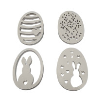 Set figurine din gips, oua de pasti cu perforare, 4 buc, h 10,5сm, CM* Set figurine din gips, oua de pasti cu perforare, 4 buc, h 10,5сm, CM*