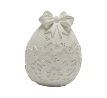 Figurina din gips "Ou cu fundita, ornamentat" h 7cm, CM*