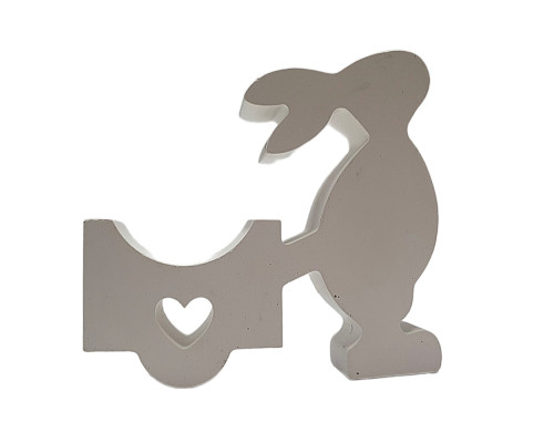 Figurina din gips "Iepuras cu papion" h 12cm, CM* Figurina din gips "Iepuras cu papion" h 12cm, CM*