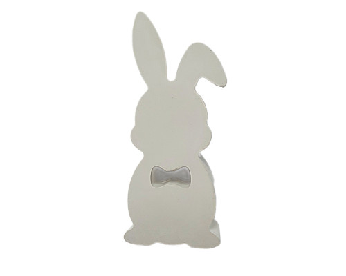 Figurina din gips "Iepuras cu papion" h 12cm, CM*