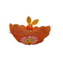 Cos de Pasti floare Sizal, D18cm, culori asorti, ES-19