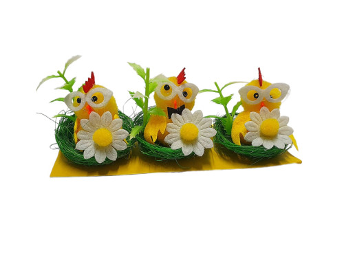 Decoratiune de Pasti "Puisor in cuib" 3buc/set ES-24