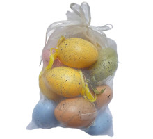 Oua de Paste din plastic, 7cm, culori pastelate, 12buc ES-87