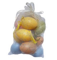 Oua de Paste din plastic, 7cm, culori pastelate, 12buc ES-87
