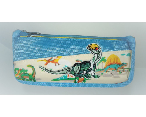 Пенал 2 отделения, 21х5,5х9 см, YM 8201 синий (30)