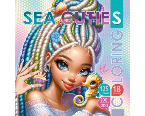 Раскраска 200*200, 8 л, +125 наклеeк "Sea cuties" 23305 (20) Раскраска 200*200, 8 л, +125 наклеeк "Sea cuties" 23305 (20)