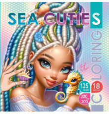 Раскраска 200*200, 8 л, +125 наклеeк "Sea cuties" 23305 (20)