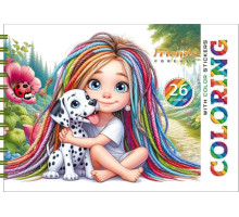 Раскраска A5, 12 л, с наклейками, на спирали "Bets friends" 24222 (20)