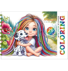 Carte de colorat A5, 12 foi, cu stickere, pe spira "Bets friends" 24222 (20)