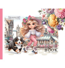 Sketchbook A5 (200х143), 24foi, 100g/m2, copertă tare, 24384 (16)