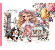 Sketchbook A5 (200х143), 24foi, 100g/m2, copertă tare, 24384 (16)