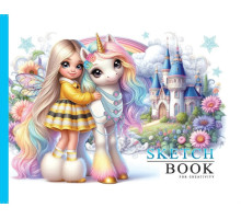 Sketchbook A5 (200х143), 24foi, 100g/m2, copertă tare, 24386 (16)
