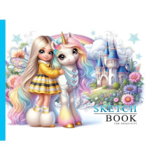 Sketchbook A5 (200х143), 24foi, 100g/m2, copertă tare, 24386 (16)