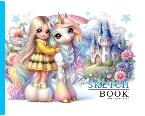 Sketchbook A5 (200х143), 24foi, 100g/m2, copertă tare, 24386 (16)