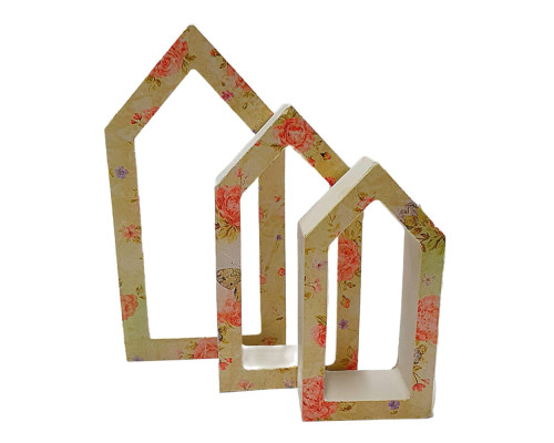 Набор для творчества с гипсовыми фигурками "Три домика" CM*9950