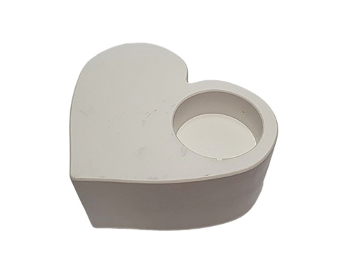 Set creatie cu suport p/u luminare din gips "Inima" CM*9974 Set creatie cu suport p/u luminare din gips "Inima" CM*9974
