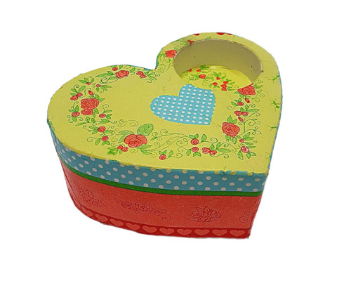 Set creatie cu suport p/u luminare din gips "Inima" CM*9974 Set creatie cu suport p/u luminare din gips "Inima" CM*9974