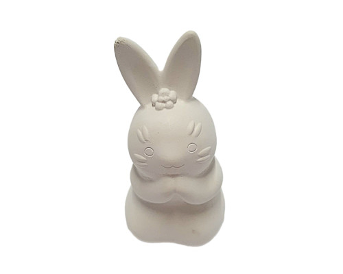 Figurinf din gips "Iepurașul cu floare" h 7cm, CM*