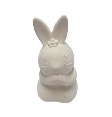 Figurinf din gips "Iepurașul cu floare" h 7cm, CM*