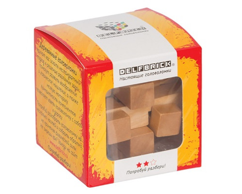 Игра-головоломка деревянная "Занимательный куб", 12эл. Rf*4961
