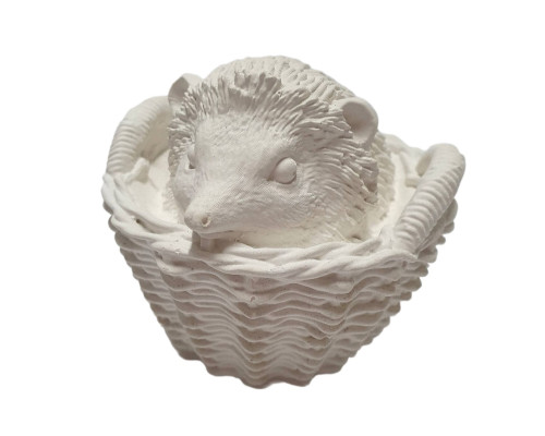 Figurina din gips "Arici in cosulet" h 8cm, CM*