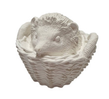 Figurina din gips "Arici in cosulet" h 8cm, CM*