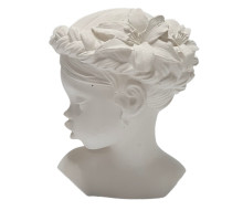 Гипсовая фигурка "Девочка с цветком" h 10см, CM*