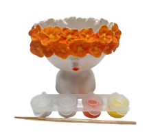 Set creatie cu figurina din gips "Fetita cu coronita de flori" CM*0284