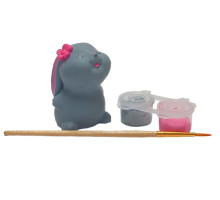 Set creatie cu figurina din gips "Iepurașul indragostit cu floare" CM*0307