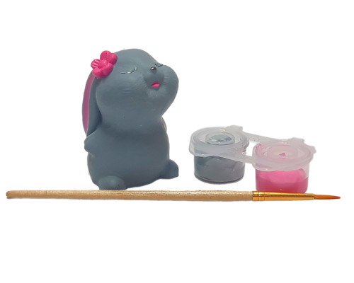 Set creatie cu figurina din gips "Iepurașul indragostit cu floare" CM*0307 Set creatie cu figurina din gips "Iepurașul indragostit cu floare" CM*0307