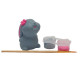Set creatie cu figurina din gips "Iepurașul indragostit cu floare" CM*0307