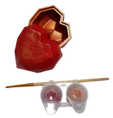 Набор для творчества с гипсовой шкатулкой "Геометрическое сердце" CM*0260