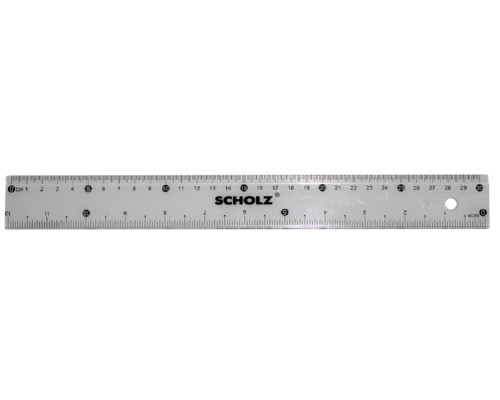 Rigla 30cm, plastic transparent 9030 SOZ (24/288)